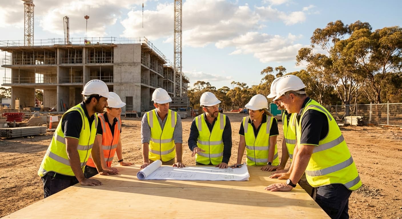 Booma Construction team at work on a remedial building project